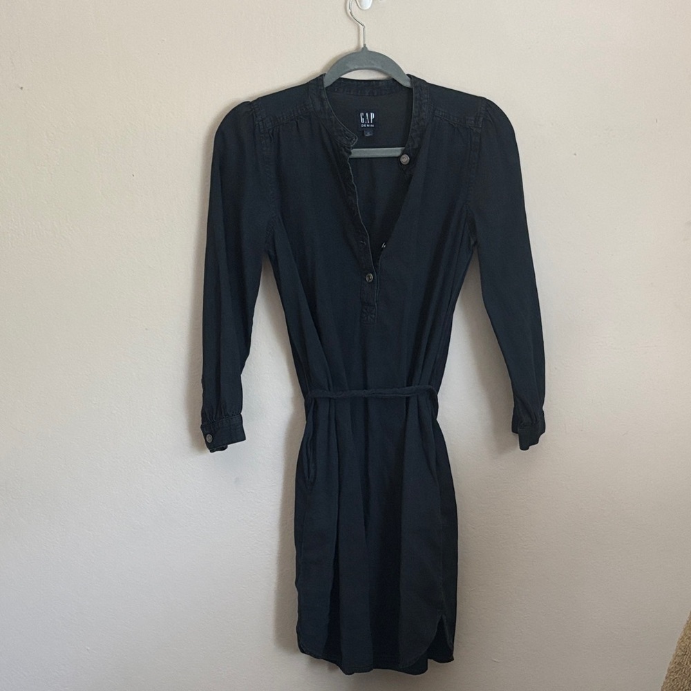 GAP Denim Women's Dark Blue Long Sleeve Dress size XS